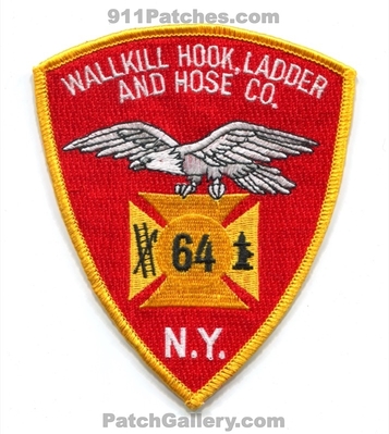 Wallkill Hook Ladder and Hose Company 64 Fire Department Patch (New York)
Scan By: PatchGallery.com
Keywords: co. department dept.
