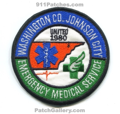 Washington County Johnson City Emergency Medical Services EMS Patch (Tennessee)
Scan By: PatchGallery.com
Keywords: co. ambulance emt paramedic united 1980