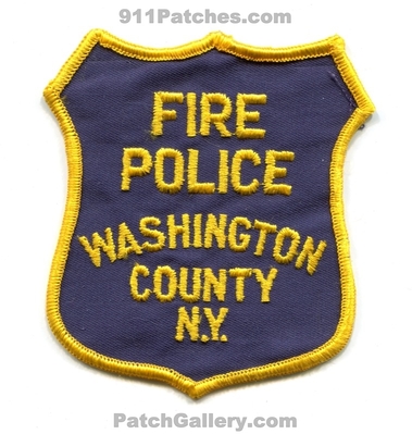 Washington County Fire Police Department Patch (New York)
Scan By: PatchGallery.com
Keywords: co. dept.