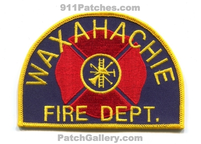 Waxahachie Fire Department Patch (Texas)
Scan By: PatchGallery.com
Keywords: dept.