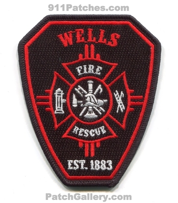 Wells Fire Rescue Department Patch (Minnesota)
Scan By: PatchGallery.com
[b]Patch Made By: 911Patches.com[/b]
Keywords: dept. est. 1883
