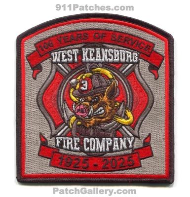 West Keansburg Fire Company 100 Years of Service Patch (New Jersey)
Scan By: PatchGallery.com
[b]Patch Made By: 911Patches.com[/b]
Keywords: co. department dept. 1925-2025 1 3
