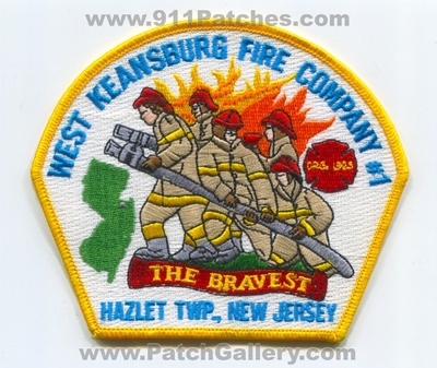 West Keansburg Fire Company Number 1 Hazlet Township Patch (New Jersey)
Scan By: PatchGallery.com
Keywords: co. no. #1 twp. department dept. the bravest
