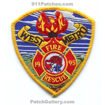 West Metro Fire Rescue Department Patch (Colorado)
[b]Scan From: Our Collection[/b]
Keywords: Dept. 1995