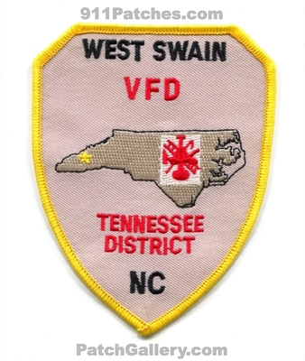 West Swain Volunteer Fire Department Tennessee District Patch (North Carolina)
Scan By: PatchGallery.com
Keywords: vol. dept. dist. vfd