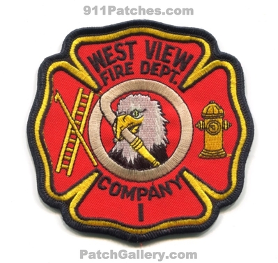 West View Fire Department Company 1 Patch (Pennsylvania)
Scan By: PatchGallery.com
Keywords: dept. co. i l