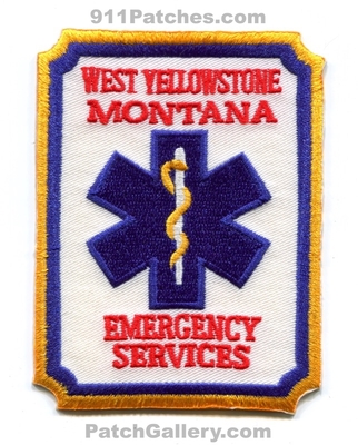West Yellowstone Emergency Services ES Patch (Montana)
Scan By: PatchGallery.com
Keywords: ems ambulance emt paramedic