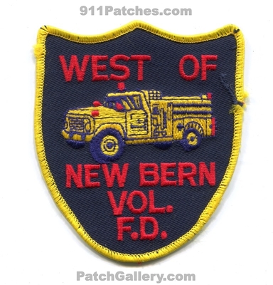 West of New Bern Volunteer Fire Department Patch (North Carolina)
Scan By: PatchGallery.com
Keywords: vol. dept. f.d.