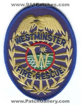 Westminster Fire Department Patch (Colorado)
[b]Scan From: Our Collection[/b]
Keywords: dept. rescue
