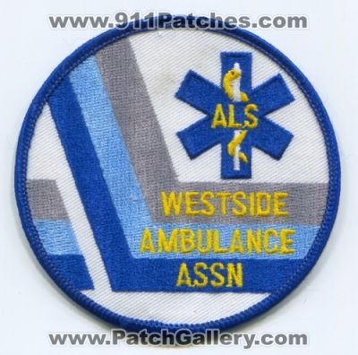 Westside Ambulance Association ALS (California)
Scan By: PatchGallery.com
Keywords: ems assn.