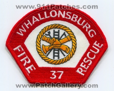 Whallonsburg Fire Rescue Department 37 Patch (New York)
Scan By: PatchGallery.com
Keywords: dept.