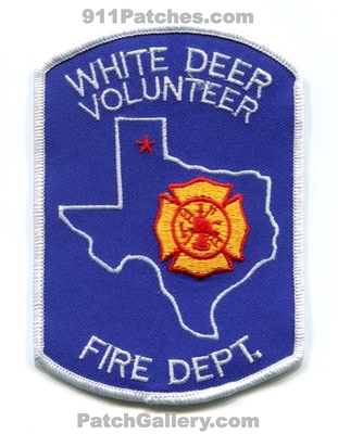 White Deer Volunteer Fire Department Patch (Texas)
Scan By: PatchGallery.com
Keywords: vol. dept.