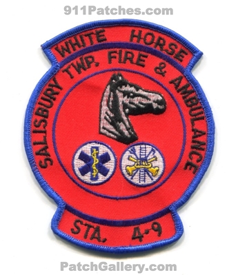 White Horse Fire Company Station 49 Salisbury Township Fire and Ambulance Lancaster County Patch (Pennsylvania) (Confirmed)
Scan By: PatchGallery.com
Keywords: co. sta. 4-9 department dept. twp. & ems