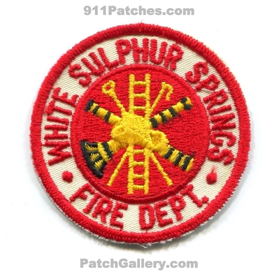 White Sulphur Springs Fire Department Patch (West Virginia)
Scan By: PatchGallery.com
Keywords: dept.