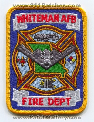Whiteman Air Force Base AFB Fire Department USAF Military Patch (Missouri)
Scan By: PatchGallery.com
Keywords: a.f.b. dept. u.s.a.f.