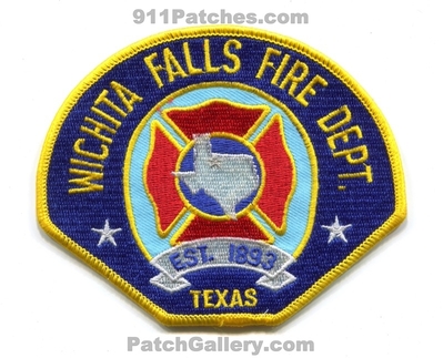 Wichita Falls Fire Department Patch (Texas)
Scan By: PatchGallery.com
Keywords: dept. est. 1893