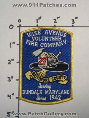 Wise Avenue Volunteer Fire Company 27 (Maryland)
Thanks to Mark Stampfl for this picture.
Keywords: dundalk baltimore county