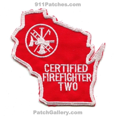 Wisconsin State Certified Firefighter Two Patch (Wisconsin) (State Shape)
Scan By: PatchGallery.com
Keywords: ff 2 II fire department dept.