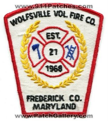 Wolfsville Volunteer Fire Company 21 (Maryland)
Scan By: PatchGallery.com
Keywords: vol. co. frederick co. county