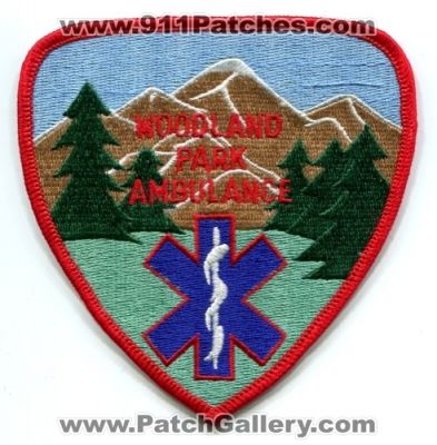 Woodland Park Ambulance Patch (Colorado)
[b]Scan From: Our Collection[/b]
Keywords: ems