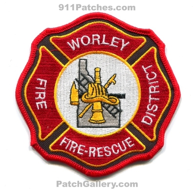 Worley Fire Rescue District Patch (Idaho)
Scan By: PatchGallery.com
Keywords: dist. department dept.