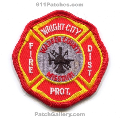 Wright City Fire Protection District Warren County Patch (Missouri)
Scan By: PatchGallery.com
Keywords: prot. dist. co. department dept.