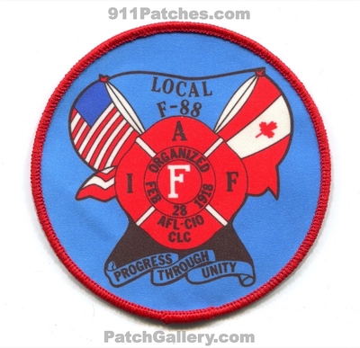 Wright Patterson Air Force Base AFB Fire Department IAFF Local F88 USAF Military Patch (Ohio)
Scan By: PatchGallery.com
Keywords: dept. i.a.f.f. union f-88 progress through unity afl-cio clc
