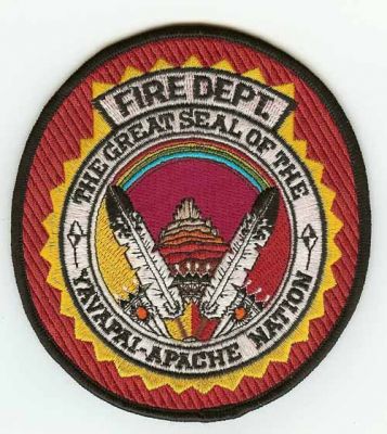 Yavapai Apache Nation Fire Dept
Thanks to PaulsFirePatches.com for this scan.
Keywords: arizona department