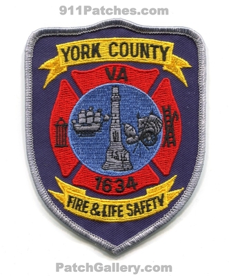 York County Fire and Life Safety Department Patch (Virginia)
Scan By: PatchGallery.com
Keywords: co. & dept. 1634