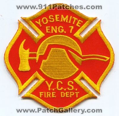 Yosemite Fire Department Engine 7 Patch (California)
Scan By: PatchGallery.com
Keywords: dept. eng. y.c.s. ycs