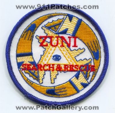 Zuni Search and Rescue Patch (New Mexico)
Scan By: PatchGallery.com
Keywords: sar &