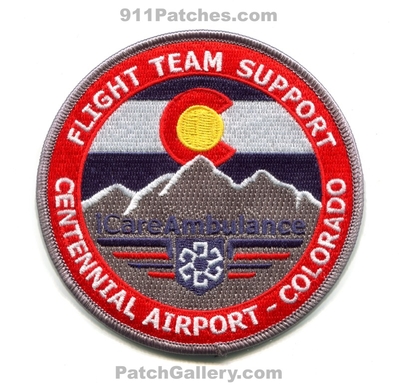 iCare Ambulance Flight Team Support Centennial Airport Patch (Colorado)
[b]Scan From: Our Collection[/b]
[b]Patch Made By: 911Patches.com[/b]
Keywords: ems