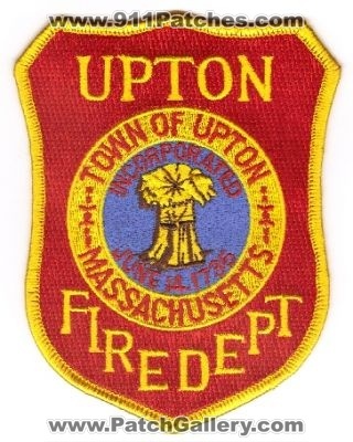 Upton Fire Dept (Massachusetts)
Thanks to MJBARNES13 for this scan.
Keywords: town of