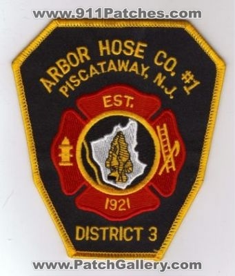 Arbor Hose Co #1 District 3 (New Jersey)
Thanks to diveresq5 for this scan.
Keywords: company number piscataway