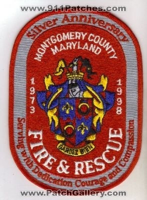 Montgomery County Fire & Rescue Silver Anniversary (Maryland)
Thanks to diveresq5 for this scan.
