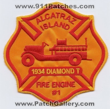 Alcatraz Island Prison Fire Engine #1 Memorial (California)
Thanks to PaulsFirePatches.com for this scan.
Keywords: 1934 diamond t