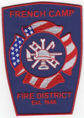 French Camp Fire District Patch (California)
Thanks to Paul Howard for this scan.
Keywords: dist. department dept. est. 1946
