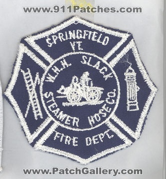 Springfield Fire Department (Vermont)
Thanks to firevette for this scan.
Keywords: dept w.h.n. whn slack steamer hose company