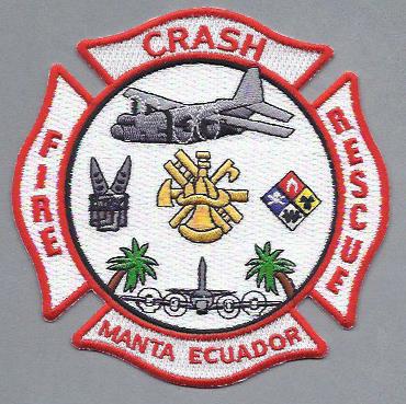 Manta Air Base Crash Fire Rescue Department Patch (Ecuador)
Thanks to lmorales for this scan.
Keywords: ab cfr dept.