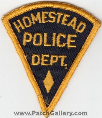 Homestead Police Department (UNKNOWN STATE)
Thanks to Venice for this scan.
Keywords: dept.