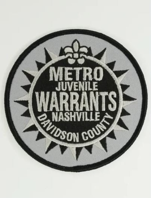 Nashville Metro Police Juvenile Warrants (Tennessee)
Uploaded by wacollector@hotmail.com
Keywords: Nashville Metro Juvenile Warrants