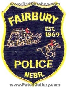 Fairbury Police (Nebraska)
Thanks to mhunt8385 for this scan.
Keywords: nebr.