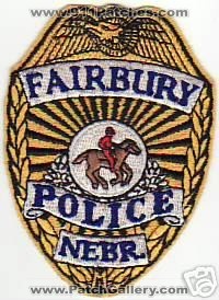 Fairbury Police (Nebraska)
Thanks to mhunt8385 for this scan.
Keywords: nebr.
