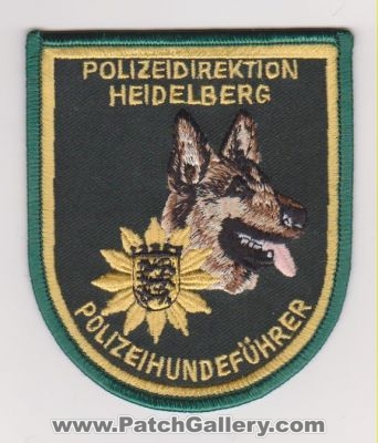 Heidelberg Police Agency - Police Dog Leader (Germany)
Thanks to yuriilev for this scan.
Keywords: k-9 k9 polizeidirektion polizeihundefuhrer