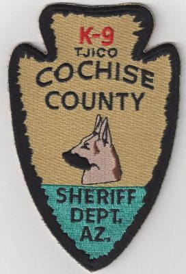 Cochise County Sheriffs Department K-9 (Arizona)
Thanks to dowelljr1167 for this scan.
Keywords: co. dept. az. office tjico k9