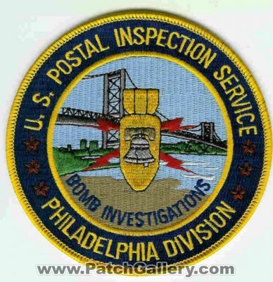 United States Postal Inspection Service USPIS Philadelphia Division Bomb Investigations
Thanks to dowelljr1167 for this scan.
Keywords: u.s.p.i.s.