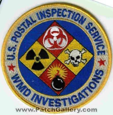 United States Postal Inspection Service USPIS WMD Investigations
Thanks to dowelljr1167 for this scan.
Keywords: u.s.p.i.s.
