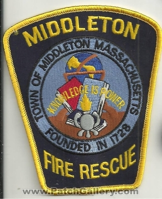 MIDDLETON FIRE DEPARTMENT
Thanks to Ronnie5411 for this scan.

