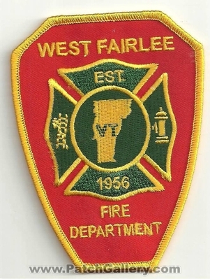 West Fairlee Fire Department
Thanks to Ronnie5411 for this scan.
