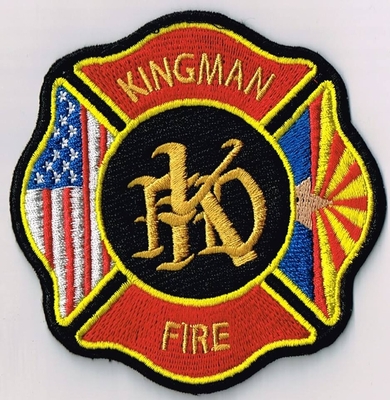 Kingman Fire Department Patch (Arizona)
Thanks to Ronnie5411 for this scan.
Keywords: dept.